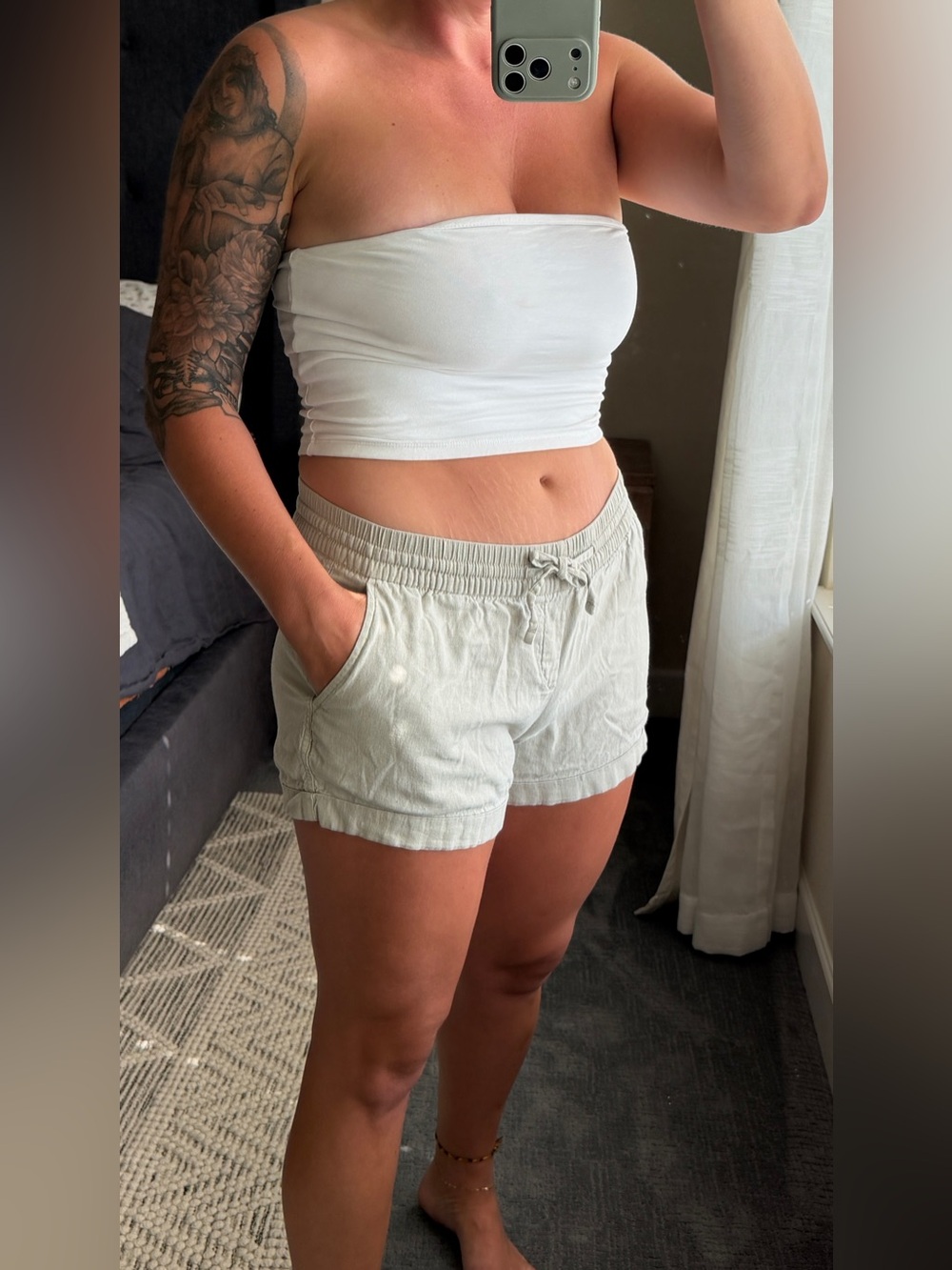 Linen Blend Drawstring Shorts Casual Summer Old Navy